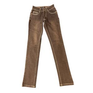 Xclusive mid rise Denim distress gray skinny with back pockets design  Pants 1